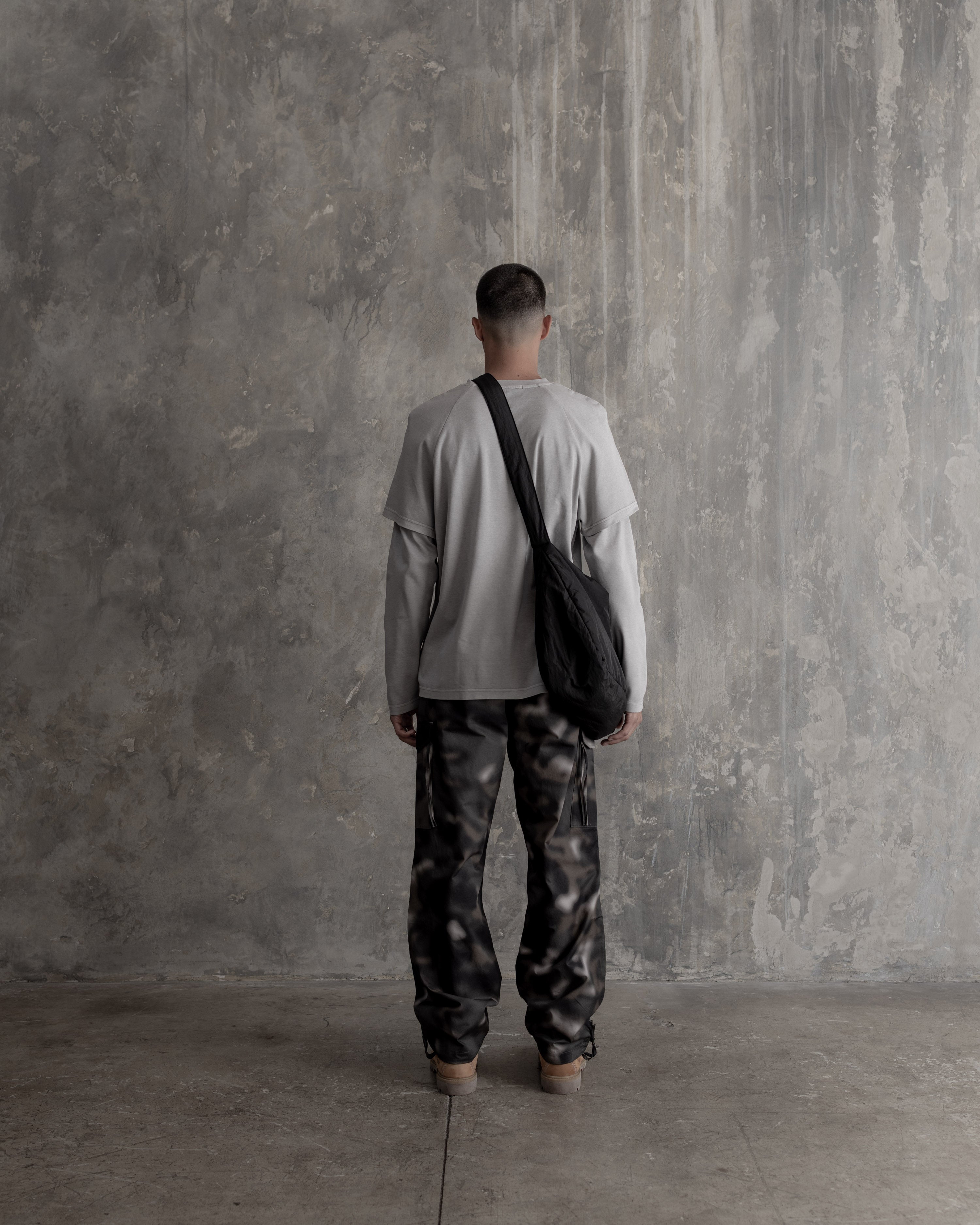 Double Layer LS Relaxed Tee - Vintage Washed