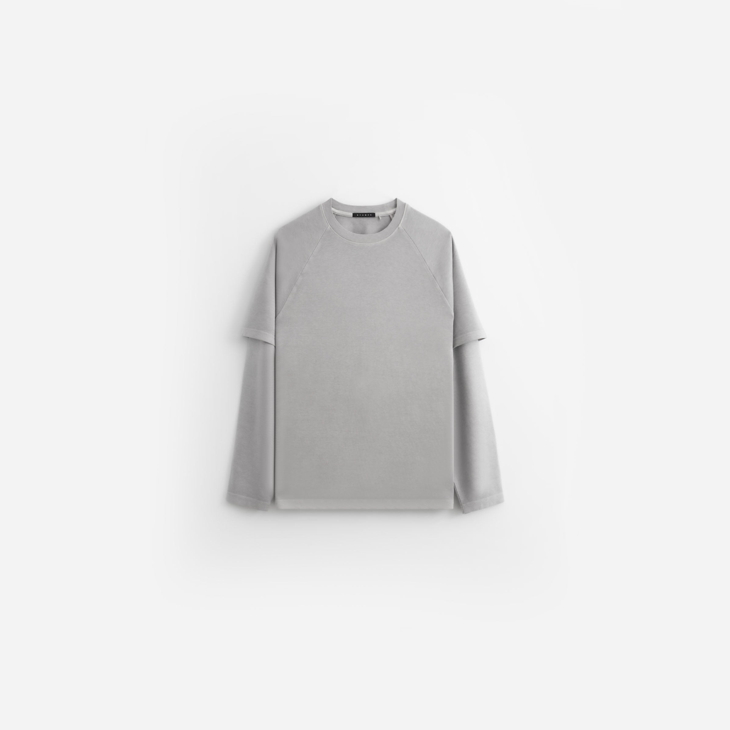 Double Layer LS Relaxed Tee - Vintage Washed